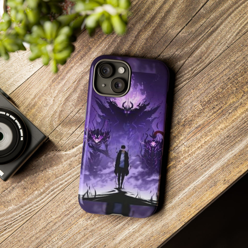 Solo Leveling Jinwoo Phone Case, Tough Cases, Durable Phone Cover, Military Style Case, Perfect for Gifts, Fashionable and Functional